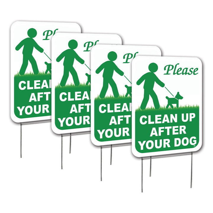 Clean Up After Your Dog Yard Sign