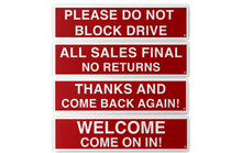 Visibility Signage 4 Pack Estate/Garage/Sales Events Signs | Direct UV Printed 24"W x 6" H