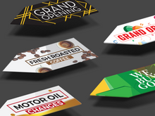 Giant Arrow Waver Sign | Double Sided, 10MM Corrugated Plastic w/ Vinyl Laminate | Choose Your Design