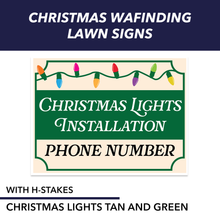 Holiday Lights, Christmas Trees  Pre Designed Yard Signs | 24"W x 18"H, Double Sided, UV Printed | Choose Quantity | Comes with 6"W x 24"H Metal H-Stakes (Copy)