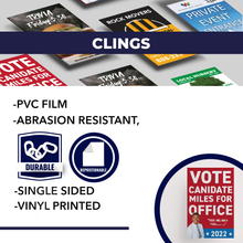 Custom Window Clings | 2 pack | 24" H x 36" W