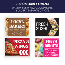 Small Business Directional Lawn Signs Pack | Double Sided | Includes H-stakes