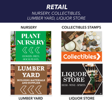 Small Business Directional Lawn Signs Pack | Double Sided | Includes H-stakes