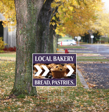 Small Business Directional Lawn Signs Pack | Double Sided | Includes H-stakes