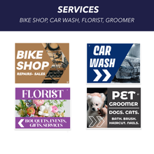 Small Business Directional Lawn Signs Pack | Double Sided | Includes H-stakes