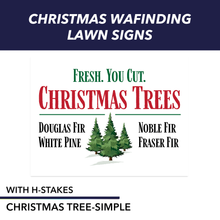 Holiday Lights, Christmas Trees  Pre Designed Yard Signs | 24"W x 18"H, Double Sided, UV Printed | Choose Quantity | Comes with 6"W x 24"H Metal H-Stakes (Copy)