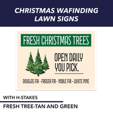 Holiday Lights, Christmas Trees  Pre Designed Yard Signs | 24"W x 18"H, Double Sided, UV Printed | Choose Quantity | Comes with 6"W x 24"H Metal H-Stakes (Copy)