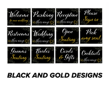Mix and Match Wedding Wayfinding Yard Signs | 24"W x 18"H, Double Sided, UV Printed | Choose Signs Only or Sign with 6"W x 24"H Metal H-Stakes