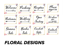 Mix and Match Wedding Wayfinding Yard Signs | 24"W x 18"H, Double Sided, UV Printed | Choose Signs Only or Sign with 6"W x 24"H Metal H-Stakes