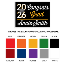 Minimal Custom Grad Lawn Signs | Choose color |Year will updated to match current purchase year.