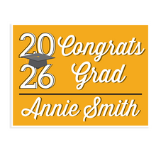 Minimal Custom Grad Lawn Signs | Choose color |Year will updated to match current purchase year.