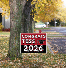 Pop Art Custom Grad Lawn Signs | Choose color |Year will updated to match current purchase year.