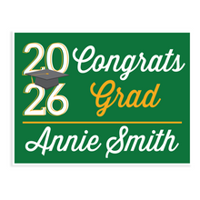 Minimal Custom Grad Lawn Signs | Choose color |Year will updated to match current purchase year.