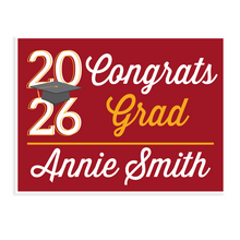 Minimal Custom Grad Lawn Signs | Choose color |Year will updated to match current purchase year.