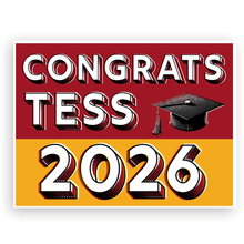 Pop Art Custom Grad Lawn Signs | Choose color |Year will updated to match current purchase year.