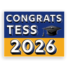 Pop Art Custom Grad Lawn Signs | Choose color |Year will updated to match current purchase year.