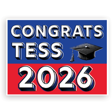 Pop Art Custom Grad Lawn Signs | Choose color |Year will updated to match current purchase year.