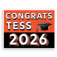 Pop Art Custom Grad Lawn Signs | Choose color |Year will updated to match current purchase year.