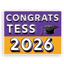 Pop Art Custom Grad Lawn Signs | Choose color |Year will updated to match current purchase year.