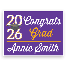 Minimal Custom Grad Lawn Signs | Choose color |Year will updated to match current purchase year.