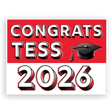 Pop Art Custom Grad Lawn Signs | Choose color |Year will updated to match current purchase year.