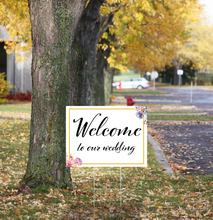 Mix and Match Wedding Wayfinding Yard Signs | 24"W x 18"H, Double Sided, UV Printed | Choose Signs Only or Sign with 6"W x 24"H Metal H-Stakes