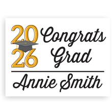 Minimal Custom Grad Lawn Signs | Choose color |Year will updated to match current purchase year.